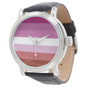 Montre Drapeau de fierté lesbienne de SlipperyJoe's fémin