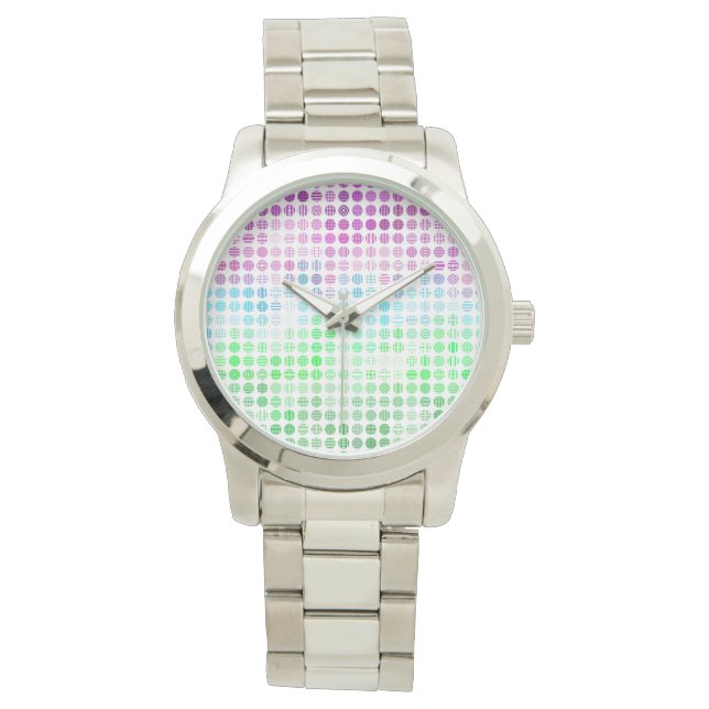 Montre Drapeau de fierté Toric abstrait boho éclectique G (devant)