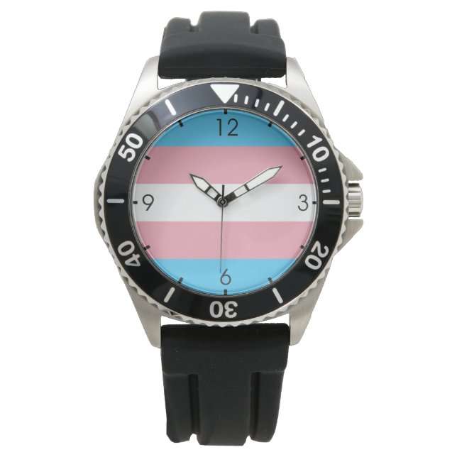 Montre Drapeau de fierté trans (devant)