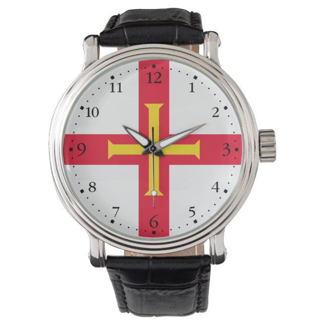 Montre Drapeau de Guernesey (devant)