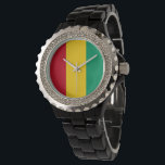 Montre Drapeau de Guinée<br><div class="desc">Un cadeau idéal pour tous ceux qui sont patriotes de leur pays !</div>