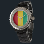 Montre Drapeau de Guinée<br><div class="desc">Un cadeau idéal pour tous ceux qui sont patriotes de leur pays !</div>