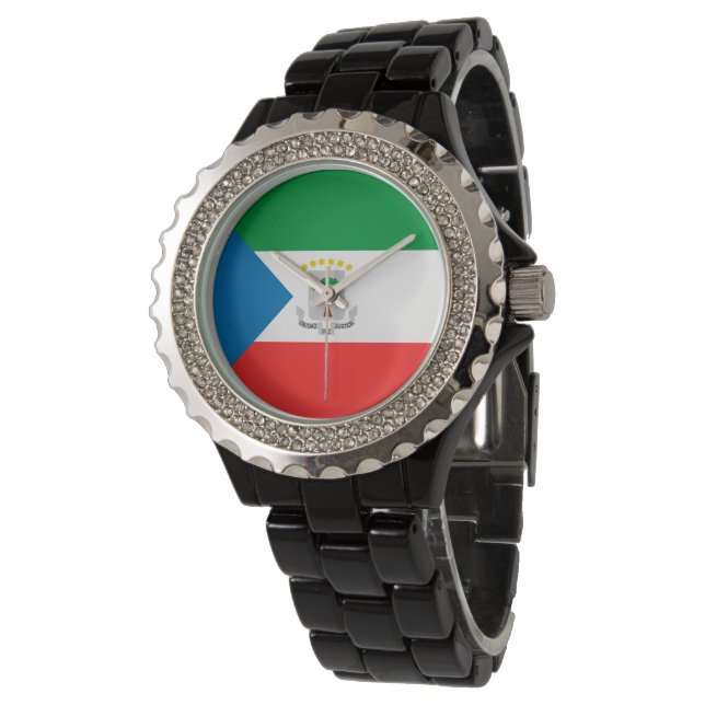 Montre Drapeau de Guinée équatoriale (Incliné)