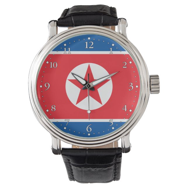 Montre Drapeau de la Corée du Nord (devant)
