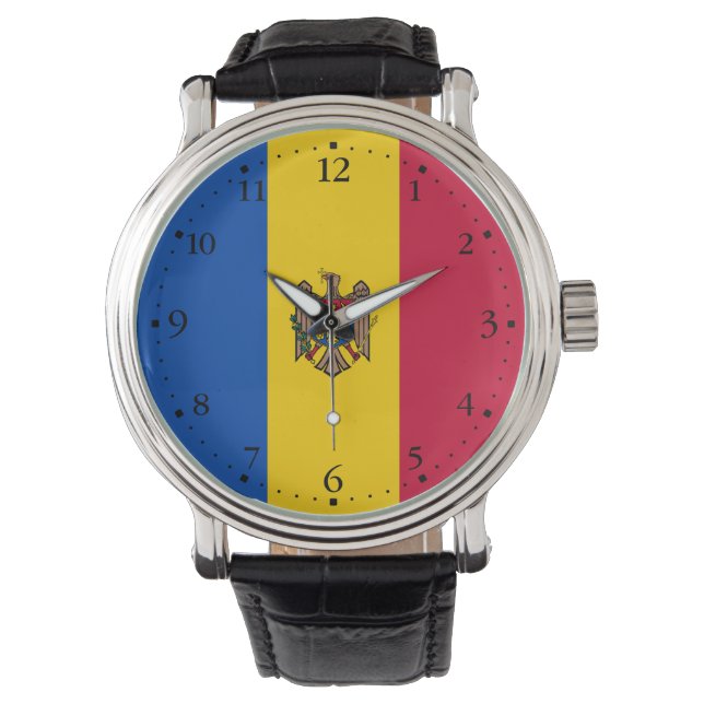 Montre Drapeau de la Moldavie (devant)