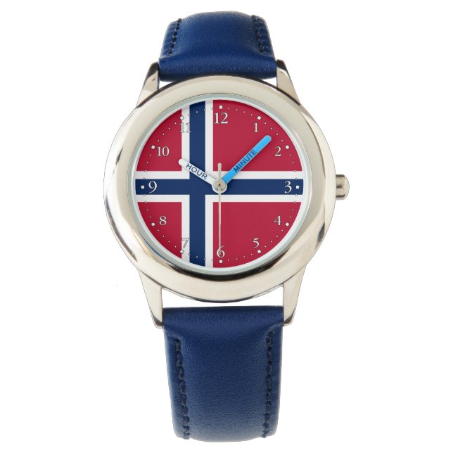 Montre Drapeau de la Norvège (devant)