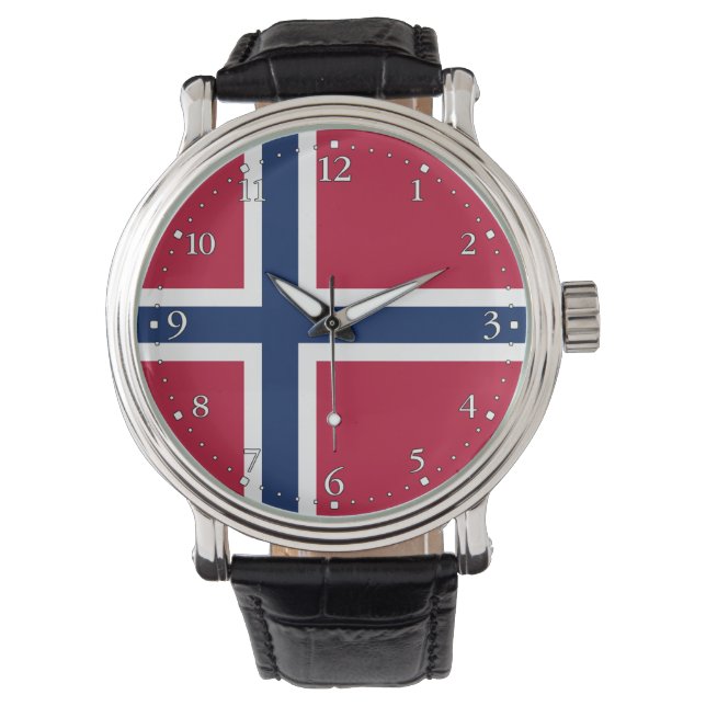 Montre Drapeau de la Norvège (devant)