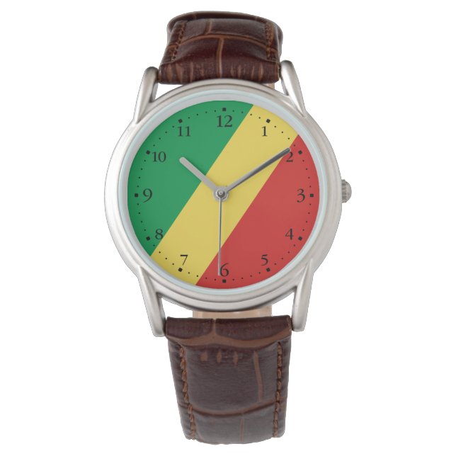 Montre Drapeau de la République du Congo (devant)