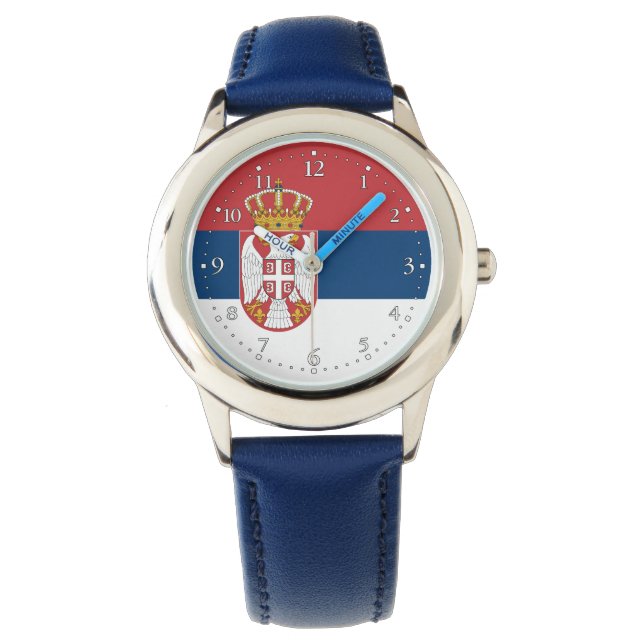 Montre Drapeau de la Serbie (devant)