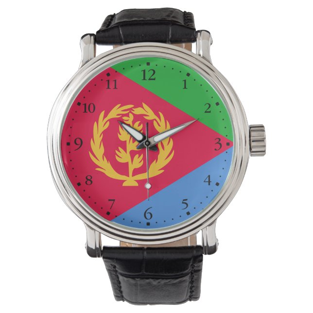 Montre Drapeau de l'Érythrée (devant)