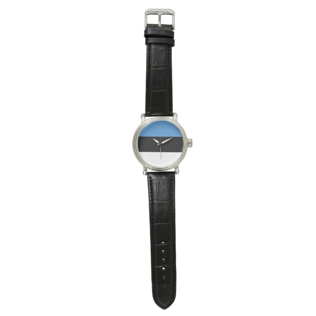 Montre Drapeau de l'Estonie (Plat)