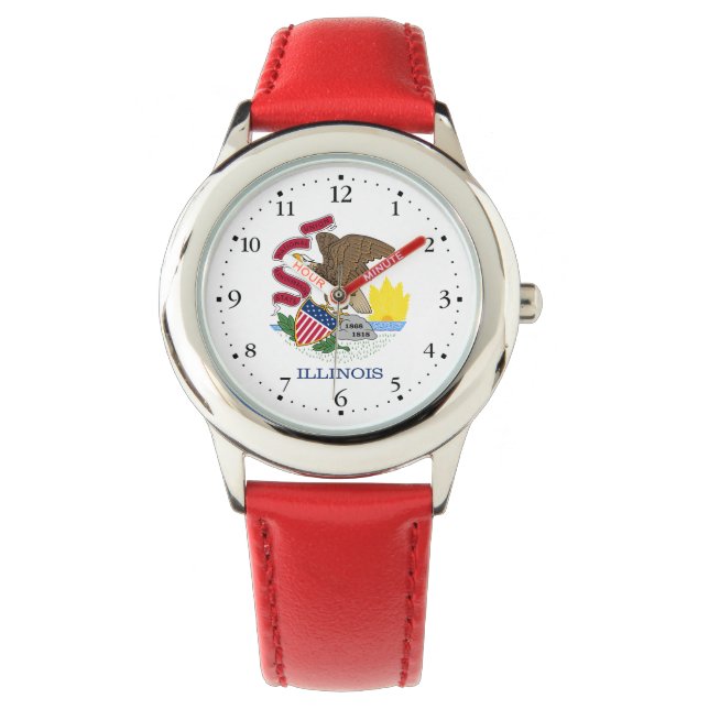 Montre Drapeau de l'État de l'Illinois (devant)