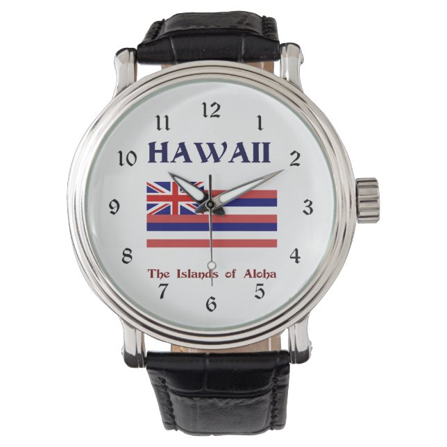 Montre Drapeau de l'État d'Hawaii et devise (devant)