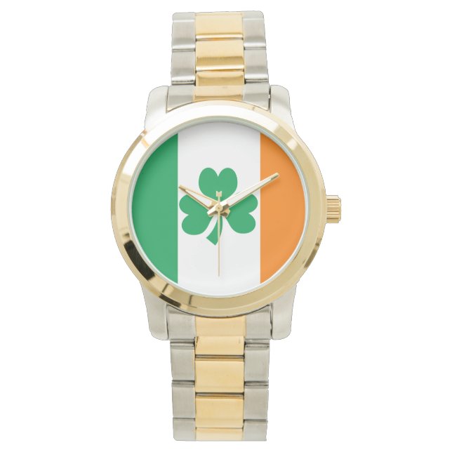 Montre Drapeau de l'Irlande Shamrock (devant)