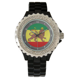 Montre Drapeau de musique de reggae de Rastafari