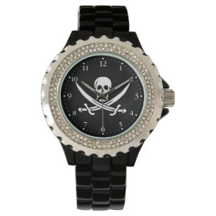 Montre Drapeau de pirate Crâne croisé épées