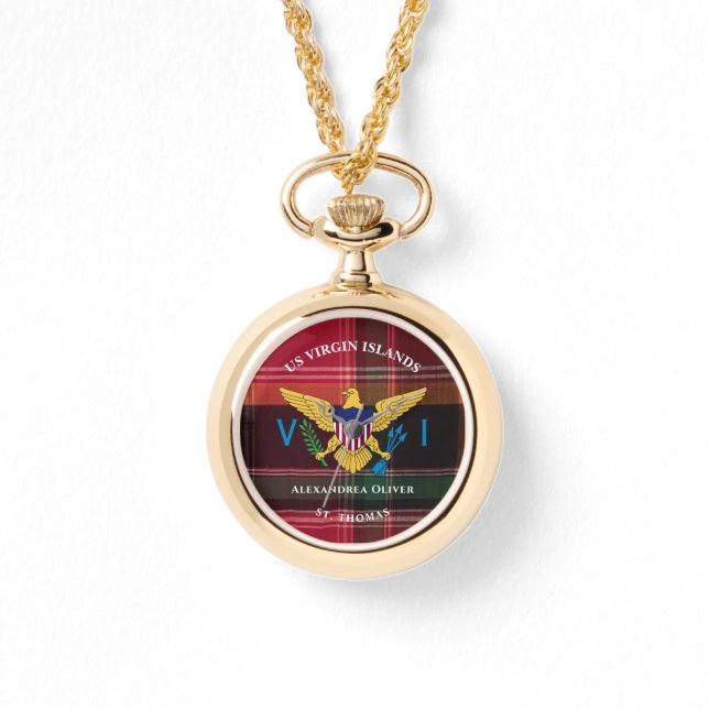 Montre Drapeau des îles Vierges américaines St Thomas Mad (Recto)