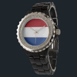 Montre Drapeau des Pays-Bas<br><div class="desc">Un cadeau idéal pour tous ceux qui sont patriotes de leur pays !</div>
