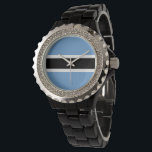 Montre Drapeau du Botswana<br><div class="desc">Un cadeau idéal pour tous ceux qui sont patriotes de leur pays !</div>