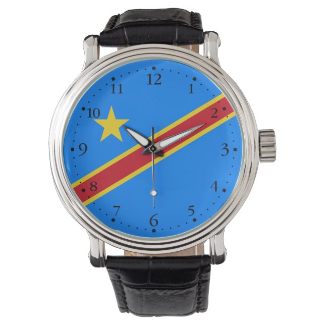 Montre Drapeau du Congo Kinshasa (devant)