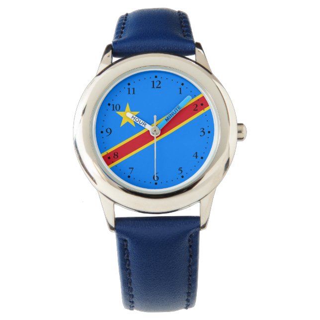 Montre Drapeau du Congo Kinshasa (devant)