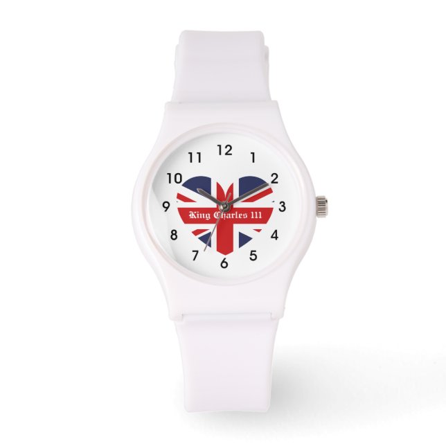 Montre Drapeau du roi Charles 111 Couronne Royal England (Recto)