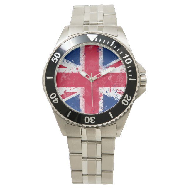 Montre Drapeau du Royaume-Uni ou de l'Union Jack (devant)