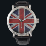 Montre Drapeau du Royaume-Uni Vintage 3<br><div class="desc">Drapeau du Royaume-Uni Vintage. Le design est disponible sur d'autres produits.</div>