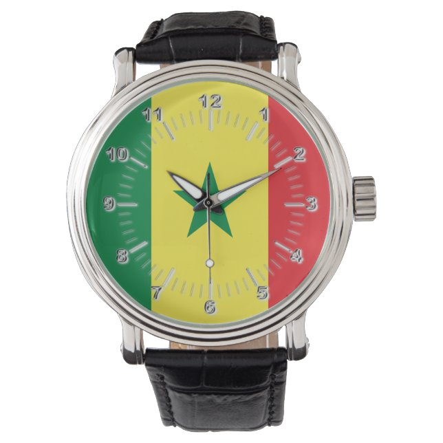 Montre drapeau du Sénégal (devant)