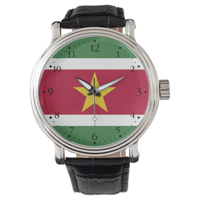 Montre Drapeau du Suriname (devant)