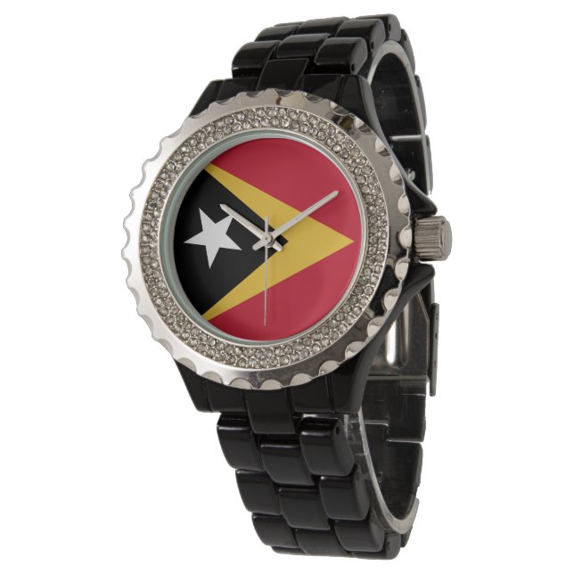 Montre Drapeau du Timor oriental (Incliné)