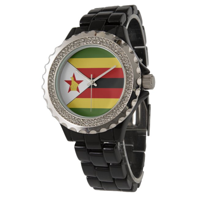 Montre drapeau du Zimbabwe (Incliné)