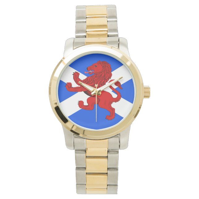 Montre Drapeau écossais bonnie lion bleu rampant (devant)