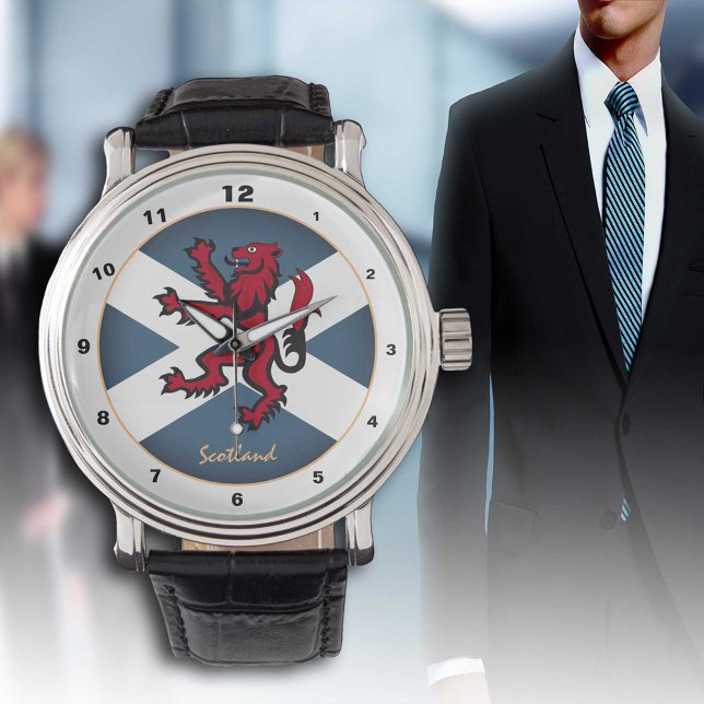 Montre Drapeau écossais vintage, Lion & Ecosse /mode Wa (Créateur téléchargé)