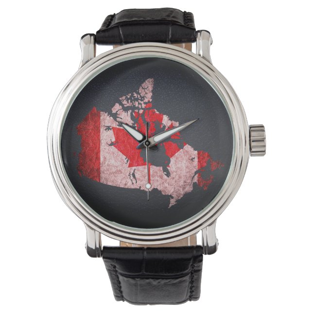 Montre Drapeau et carte du Canada (devant)
