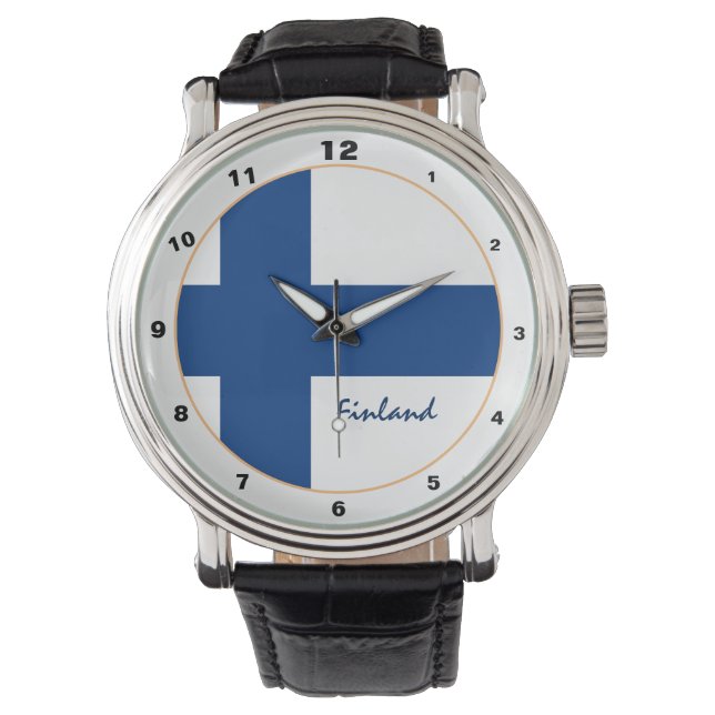 Montre Drapeau finlandais & mode finlandaise tendance / d (devant)