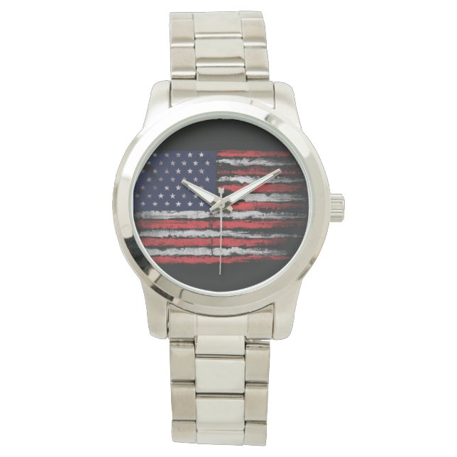 Montre Drapeau Grunge U.S.A (devant)