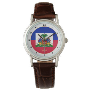 Montre Drapeau haïtien & Haïti tendance mode / design m