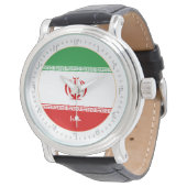 Montre Drapeau iranien & mode iranienne, arabe No's /desi (Incliné)