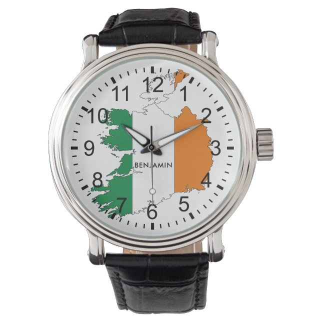 Montre Drapeau irlandais personnalisé (devant)