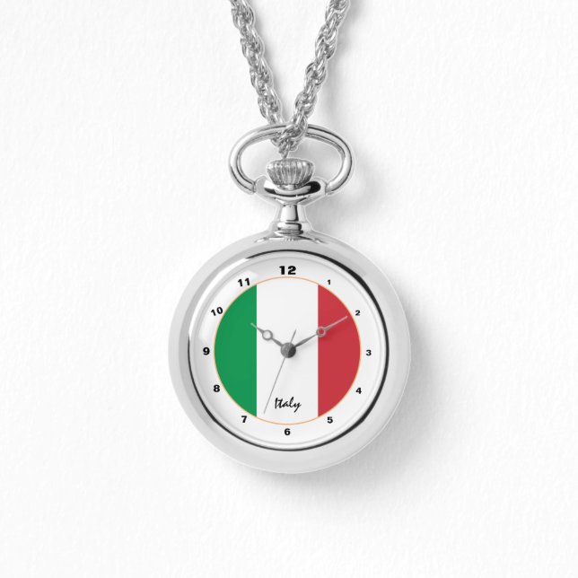 Montre Drapeau italien & Italie tendance mode / design mo (Recto)