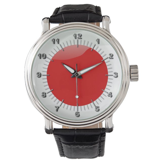 Montre Drapeau japonais brillant (devant)