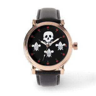 MONTRE DRAPEAU JOLLY ROGER ET TROIS LIEUX