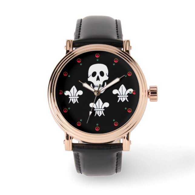 MONTRE DRAPEAU JOLLY ROGER ET TROIS LIEUX (Recto)