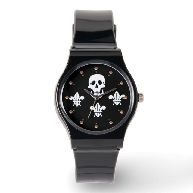 MONTRE DRAPEAU JOLLY ROGER ET TROIS LIEUX (Recto)