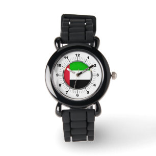 Montre Drapeau Kid's Emirates Parties scintillant argent