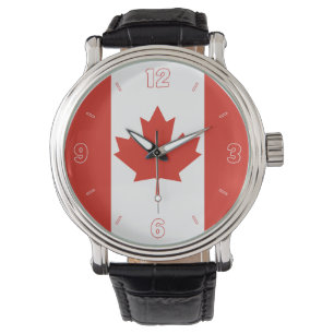 Montre Drapeau national du Canada Élégant patriotique