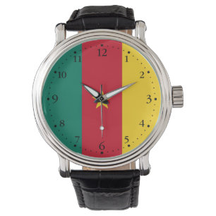 Montre drapeau patriotique camerounais