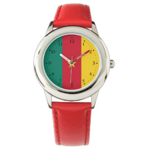 Montre drapeau patriotique camerounais