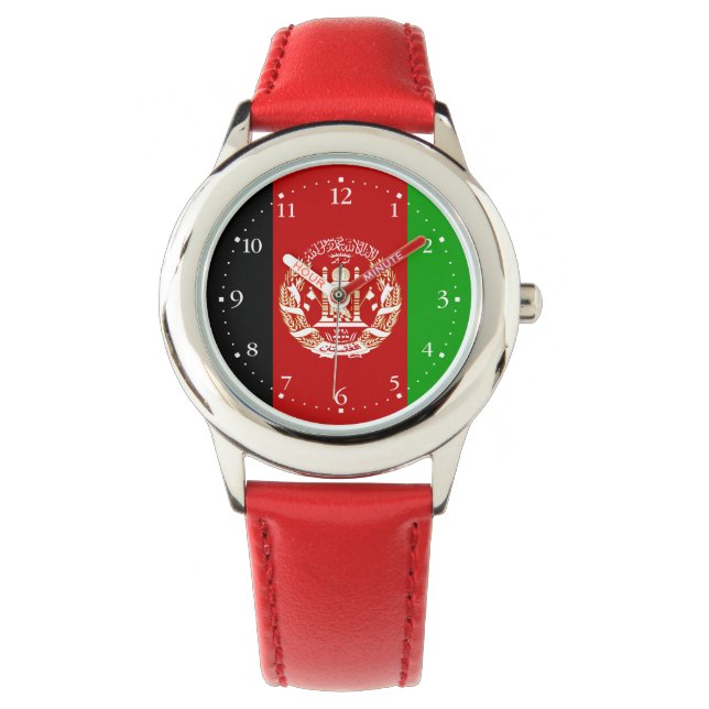 Montre Drapeau patriotique d'Afghanistan (devant)